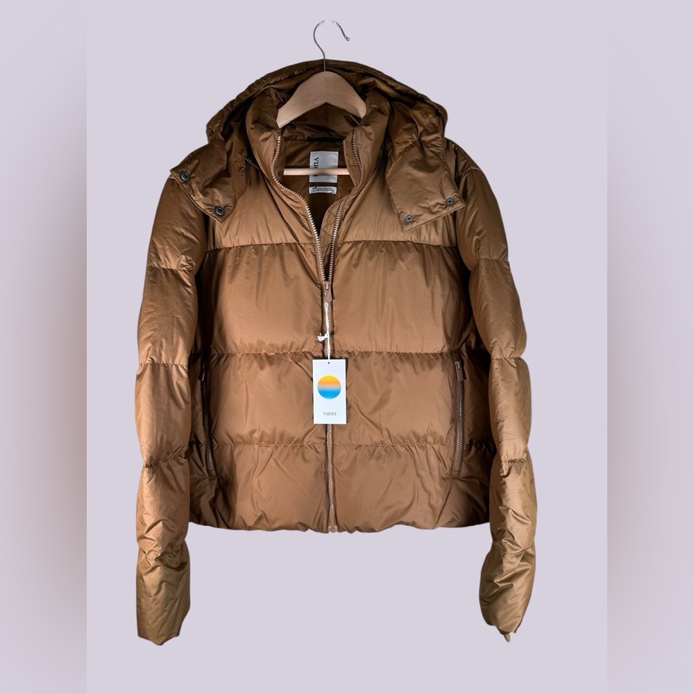 NWT Vuori Women’s Brown Puffer Jacket in Rum - Picture 2 of 10